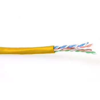 Kabel krosowy ACT CAT6 U/UTP linka żółty 100 m