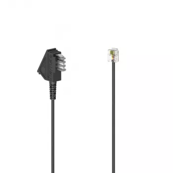 Hama 00201107 kabel telefoniczny 6 m czarny