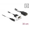 DeLOCK Easy 45 moduł DisplayPort 4K 60 Hz z podawaniem DC 2,1 x 5,5 mm