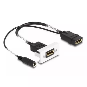 DeLOCK Easy 45 moduł DisplayPort 4K 60 Hz z podawaniem DC 2,1 x 5,5 mm