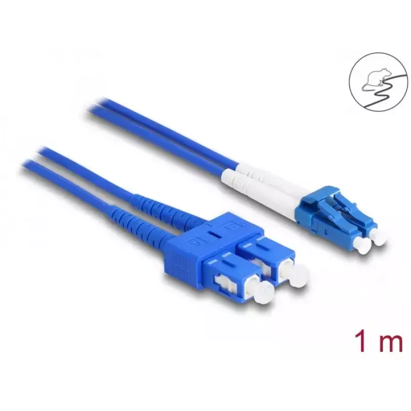 DeLOCK Kabel światłowodowy LC Duplex na SC Duplex Singlemode OS2 1 m
