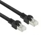 ACT czarny 0,5 m elastyczny patchcord przemysłowy S/FTP CAT7 PUR z łączami RJ45, bez zaczepów (zgodny z CAT6A)