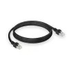 ACT czarny 0,5 m elastyczny patchcord przemysłowy S/FTP CAT7 PUR z łączami RJ45, bez zaczepów (zgodny z CAT6A)
