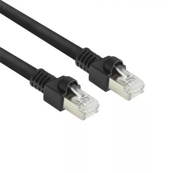 ACT Czarny 7 metrów S/FTP CAT7 PUR elastyczny kabel krosowy z zabezpieczeniem zaczepu ze złączami RJ45 (zgodny z CAT6A)