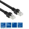 ACT Czarny 7 metrów S/FTP CAT7 PUR elastyczny kabel krosowy z zabezpieczeniem zaczepu ze złączami RJ45 (zgodny z CAT6A)
