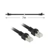 ACT Czarny 7 metrów S/FTP CAT7 PUR elastyczny kabel krosowy z zabezpieczeniem zaczepu ze złączami RJ45 (zgodny z CAT6A)