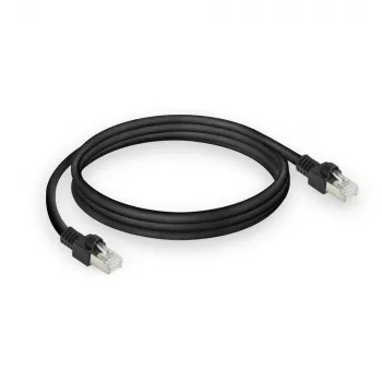 ACT Czarny 10 metrów S/FTP CAT7 PUR elastyczny kabel krosowy typu flex bez haczyków ze złączami RJ45 (zgodny z CAT6A)