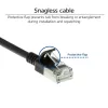 ACT Czarny 10-metrowy kabel krosowy LSZH U/FTP CAT6A slimline do centrów danych z wtykami RJ45 bez zaczepów