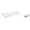 Rapoo 9750M Klawiatura Mysz w zestawie Bezprzewodowa Bluetooth QWERTZ Niemiecki Biała