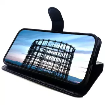 Etui z klapką JT BERLIN Schöneberg do iPhone 14 15,5 cm czarne
