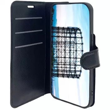 Etui z klapką JT BERLIN Schöneberg do iPhone 14 15,5 cm czarne