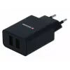 Ładowarka sieciowa SWISSTEN Travel Charger SW-21A105W-BK, 2×USB, 2,1 A na port (łączna moc 10,5 W)
