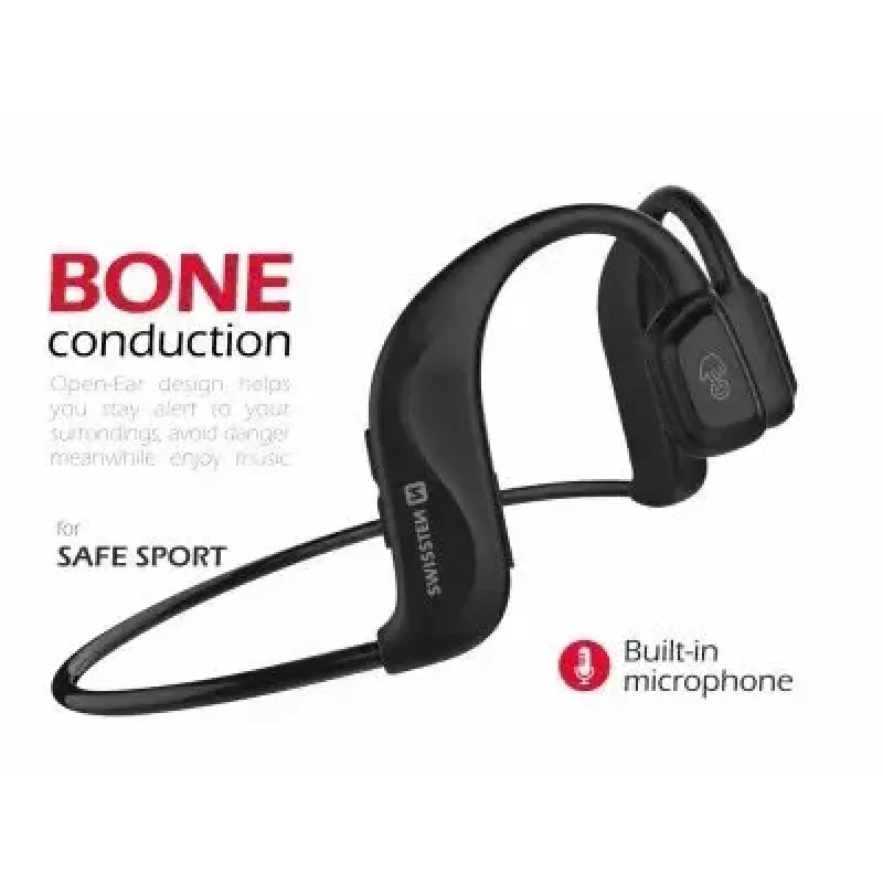 Słuchawka Swissten Bone Conduction Bluetooth V5.0 Czarny