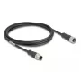 Kabel sieciowy DeLOCK M12 Kabel A-kodowany 8-stykowy wtyk do gniazda Cat5e 2 m Czarny