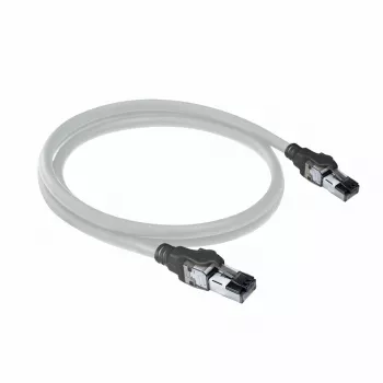 ACT szary 5 metrów S/FTP CAT6A IDC 4PPoE / PoE++ 100W LSZH patch kabel z wtykami RJ45
