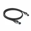 ACT czarny 1,5 metra S/FTP CAT6A IDC 4PPoE / PoE++ 100W LSZH kabel krosowy snagless ze złączami RJ45
