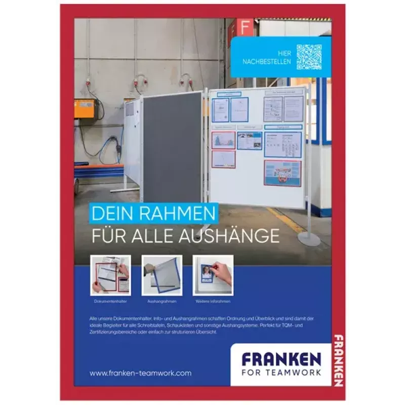 Rama do tablicy Franken AR15012 Czerwona A3 470x10x650mm 2 szt.