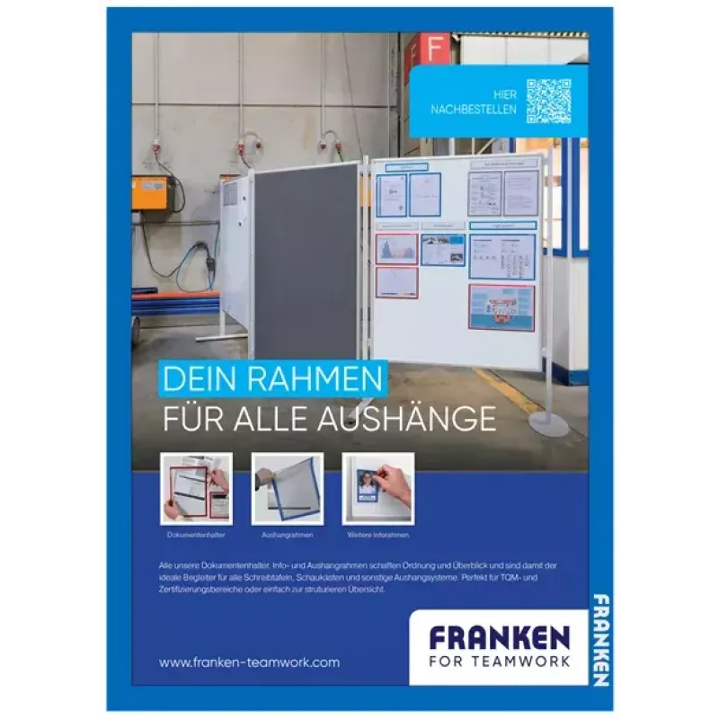 Rama do tablicy Franken AR15032 A3 niebieska 470x10x650mm 2 szt.