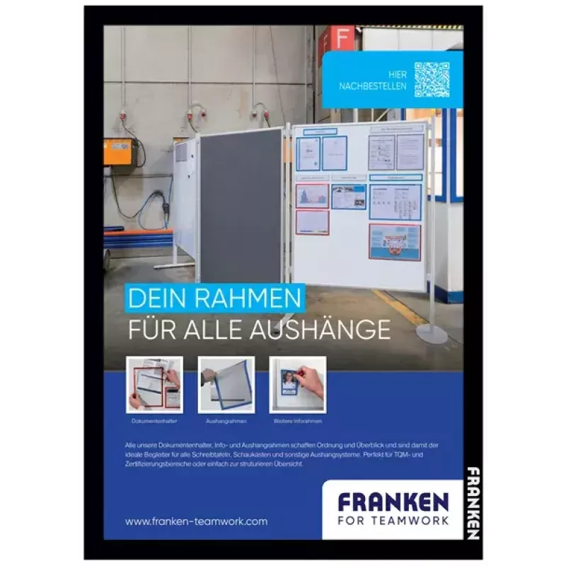Ramka do tablicy Franken AR15102 A3 Czarna 470x10x650mm 2 szt.