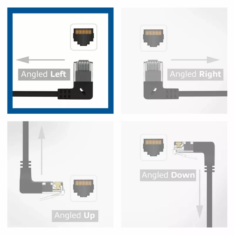 ACT Czarny 3 metry U/UTP CAT6A LSZH Slimline patch kabel z RJ45 DC1903