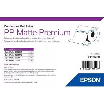 Epson 7113703 etykieta do drukarki Biała Samoprzylepna etykieta do drukarki