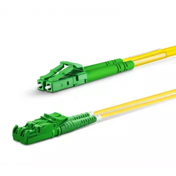 Światłowodowy kabel krosowy EQUIP E2000/APC na LC/APC 5,00 m SM Duplex OS2 Żółty