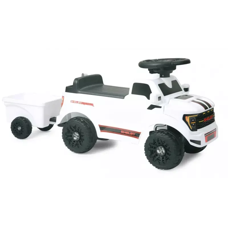 Samochodzik do jazdy Jamara Shelby Ford F-150 Raptor — zasilany bateriami, 1 miejsce, 4 koła, czarno-biały