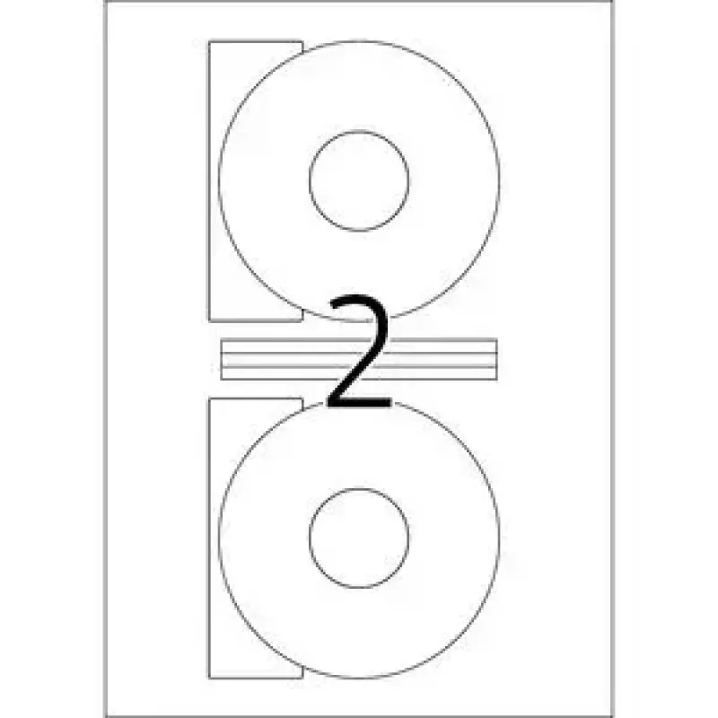 Etykiety CD Herma A4 Ø 116 mm biały papier matowy nieprzezroczysty 50 szt.