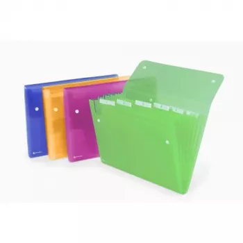 Rexel ICE Expander 6-Pocket Assorted, niebieski, różowy, przezroczysty, turkusowy, A4, 120 arkuszy, 6 przegródek