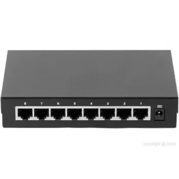 Przełącznik niezarządzalny Dexlan 891008 8 portów Gigabit Ethernet Czarny