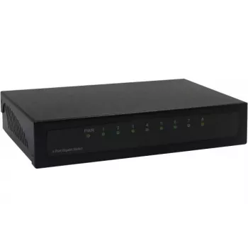 Przełącznik niezarządzalny Dexlan 891008 8 portów Gigabit Ethernet Czarny