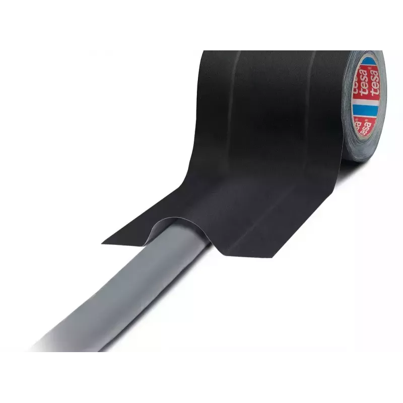 Taśma TESA 4611 czarna 25 m kauczukowa