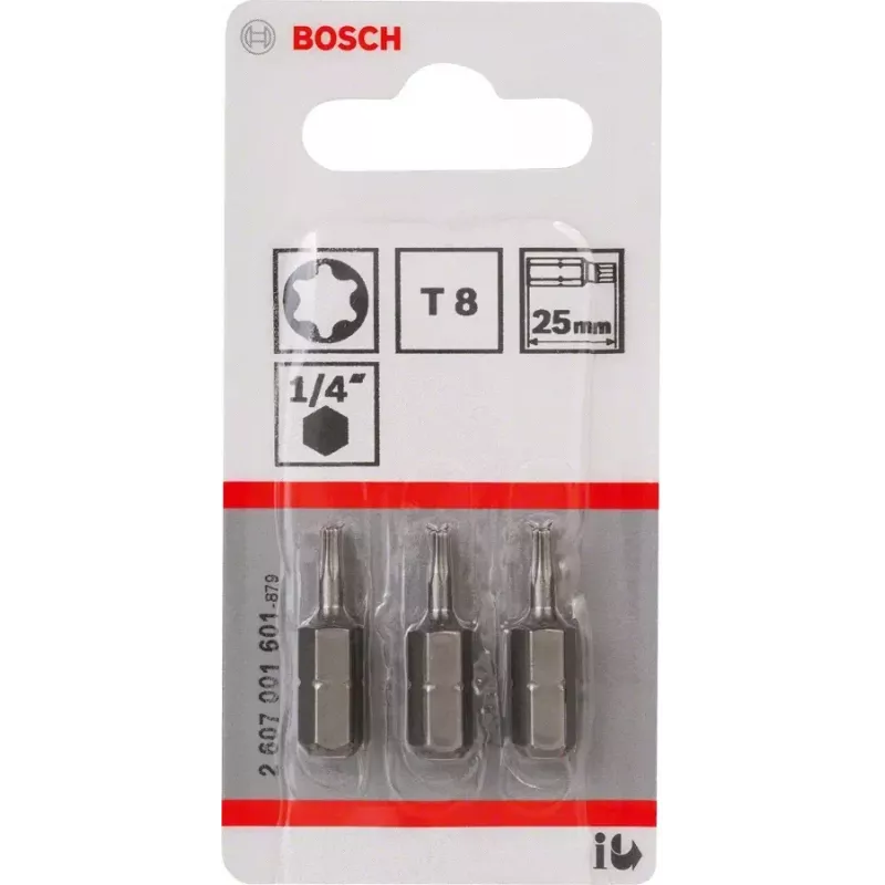 Końcówka wkrętakowa Bosch 2607001601 T8 extra hard 3 szt. 25 mm