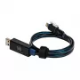 Kabel USB A/Lightning RealPower 0,75 m czarny/niebieski