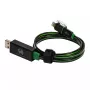 Kabel USB A/Lightning RealPower 0,75 m czarno-zielony