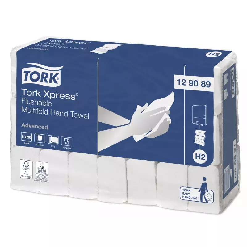 Ręczniki papierowe Tork 129089 200 arkuszy Białe