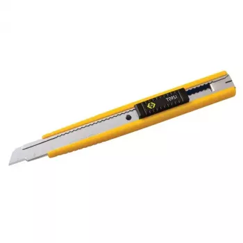 Nóż uniwersalny C.K Tools T0951 szaro-żółty, z ostrzem łamanym