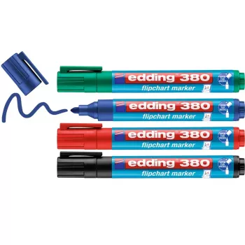 Marker Edding 380 Bullet tip Czarny Niebieski Zielony Czerwony