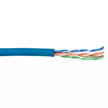 Kabel krosowy ACT CAT5E U/UTP linka niebieski 100m