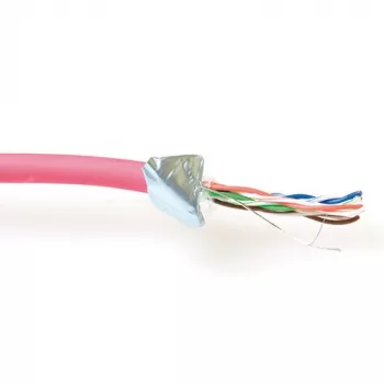 Kabel krosowy ACT CAT5E F/UTP LSZH linka czerwony 100 m