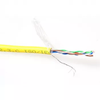 Kabel krosowy ACT CAT5E F/UTP LSZH linka żółty 100 m