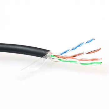 Kabel krosowy ACT CAT5E F/UTP LSZH linka czarny 100 m