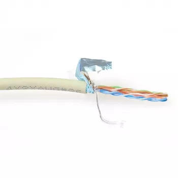 Kabel krosowy ACT CAT5E F/UTP LSZH linka Ivory 100m