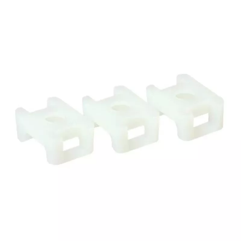 ACT opaska zaciskowa montażowa śrubowa, Transparentny, Biały, Nylon, 100 szt., 23 mm, 16 mm, 9 mm