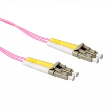 ACT 1 metr LSZH wielomodowy 50/125 OM4 kabel krosowy światłowodowy duplex złącza LC