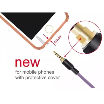 Kabel audio 3,5 mm DeLOCK 85599 2 m fioletowy