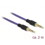 Kabel audio 3,5 mm DeLOCK 85599 2 m fioletowy