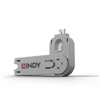 Lindy USB Type A Port Blocker Key, biały, Klucz do blokady portu, USB Type-A, Biały, Akrylonitryl-butadien-styren (ABS), 1 szt., Torebka polietylenowa