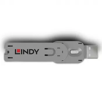 Lindy USB Type A Port Blocker Key, biały, Klucz do blokady portu, USB Type-A, Biały, Akrylonitryl-butadien-styren (ABS), 1 szt., Torebka polietylenowa