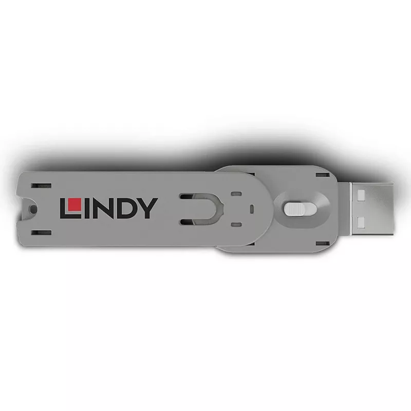 Lindy USB Type A Port Blocker Key, biały, Klucz do blokady portu, USB Type-A, Biały, Akrylonitryl-butadien-styren (ABS), 1 szt., Torebka polietylenowa